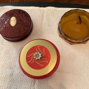 3 Avon dust powder containers